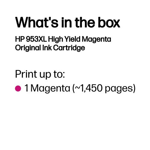 HP F6U17AE/953XL Ink cartridge magenta high-capacity, 1.45K pages 18.5ml for HP OfficeJet Pro 7700/8210/8710