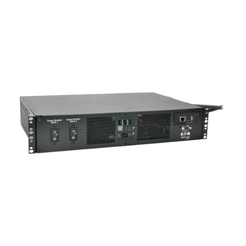 Eaton PDUMH32HVATNET 7.7kW Single-Phase Switched Automatic Transfer Switch PDU, Two 200-240V IEC309 32A Blue Inputs, 16-C13 2-C19 Outlets, 2U, TAA