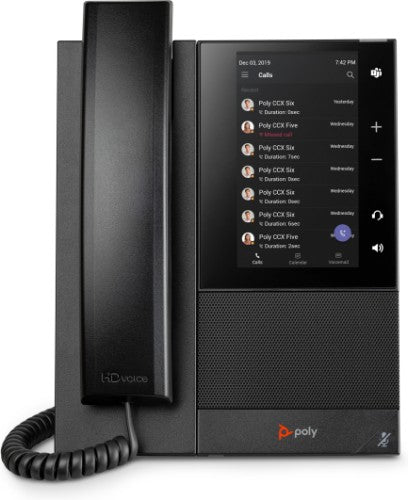Poly CCX 500 Business Media Phone for Microsoft Teams and PoE-enabled