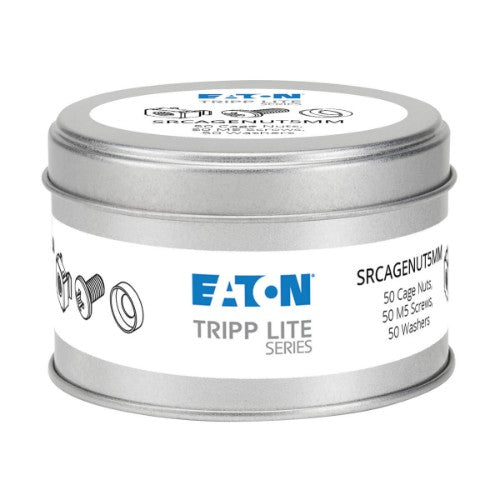 Tripp Lite SRCAGENUT5MM SmartRack Square Hole Hardware Kit with 50 M5 screws and washers