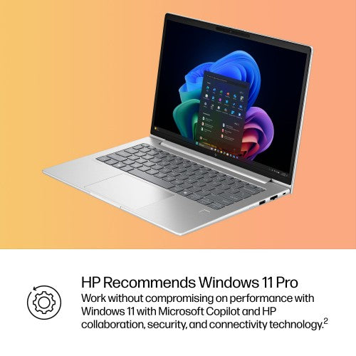 HP EliteBook 6 G1q 14 inch Notebook Next Gen AI PC Wolf Pro Security Edition Copilot+ PC Qualcomm Snapdragon X1P-42-100 Laptop 35.6 cm (14") WUXGA 64 GB LPDDR5x-SDRAM 1 TB SSD Wi-Fi 7 (802.11be) Windows 11 Pro Silver