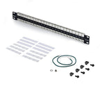 StarTech.com 48 Port 1U Blank Keystone Patch Panel, Rackmount Cat6 Patch Panel for RJ45 STP Ethernet Network Jacks