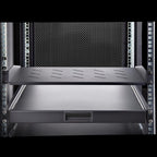 StarTech.com 1U Vented Server Rack Shelf, 12in/31.5cm Mounting Depth, Cantilever Tray For 19" Rack/Cabinet, SPCC Steel, Max 25lb/11.3kg, Includes Cage Nuts/Screws