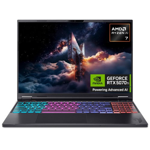 Acer Nitro 16 AI AN16-61 - AMD Ryzen AI 7 350, 16GB, 1TB SSD, NVIDIA GeForce RTX 5070Ti, " WQXGA, Windows 11 Gaming Laptop