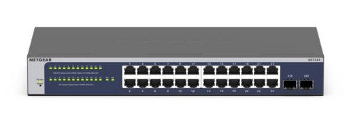NETGEAR GS724T Managed L2+/L3 Gigabit Ethernet (10/100/1000) 1U Blue, Grey