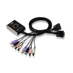ATEN 2-Port USB DVI/Audio Cable KVM Switch with Remote Port Selector