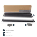 StarTech.com 10-Pack Horizontal Lacing Bar, Server Rack Cable Management, 19" Network Rack-Mount Cord Organizer, TAA