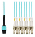 AddOn Networks CB-M12-4LC-MMF3M-AO InfiniBand/fibre optic cable 3 m MPO 8x LC OFNG Aqua colour, Beige