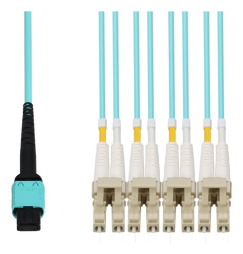 AddOn Networks CB-M12-4LC-MMF3M-AO InfiniBand/fibre optic cable 3 m MPO 8x LC OFNG Aqua colour, Beige