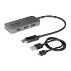 StarTech.com 3-Port MST Hub - DisplayPort to 3x HDMI, Triple 4K 60Hz Monitors, DP 1.4 Multi-Monitor Video Adapter, 1ft (30cm) Built-in Cable, USB Powered, Windows Only