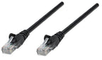 Intellinet Network Patch Cable, Cat5e, 1m, Black, CCA, U/UTP, PVC, RJ45, Gold Plated Contacts, Snagless, Booted, Lifetime Warranty