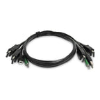 StarTech.com 6ft (1.8m) Dual-DisplayPort KVM Cable, 2x USB A to B, 3.5mm Audio, Universally Compatible Combo Cable for KVM Switches, TAA Compliant