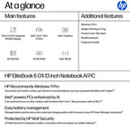 HP EliteBook 6 G1i AI PC Intel Core Ultra 5 225U Laptop 33.8 cm (13.3") WUXGA 16 GB DDR5-SDRAM 512 GB SSD Wi-Fi 7 (802.11be) Windows 11 Pro Silver