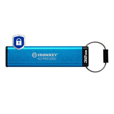 Kingston Technology IronKey 32GB USB-C Keypad 200C, FIPS 140-3 Lvl 3 AES-256