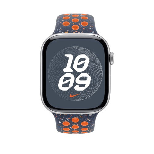 Apple MYLC3ZM/A smart wearable accessory Band Blue, Orange Fluoroelastomer