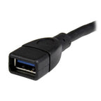 StarTech.com USB 3.0 (5Gbps) A-to-A Extension Cable - M/F - 6 in, Black
