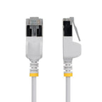 StarTech.com 80cm White Ultra Slim Cat6A Ethernet Cable, Snagless, FTP, Pure Bare Copper Wire, 34AWG Slim RJ45 Network Patch Cord, Individually Tested