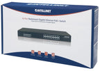 Intellinet 16-Port Gigabit Ethernet PoE+ Switch, 16 x PoE ports, IEEE 802.3at/af Power-over-Ethernet (PoE+/PoE), Endspan, Rackmount (UK Power Cord)