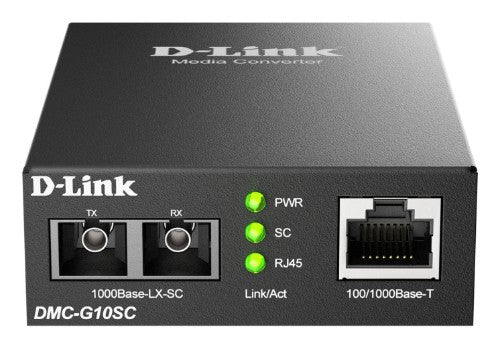 D-Link 100/1000BaseT to 1000BaseLX (SC) Single-mode Media Converter (10 km)