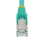 StarTech.com 10m CAT6a Ethernet Cable - Aqua - Low Smoke Zero Halogen (LSZH) - 10GbE 500MHz 100W PoE++ Snagless RJ-45 w/Strain Reliefs S/FTP Network Patch Cord
