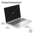 HP EliteBook 6 G2i 16 AI PC Intel Core 7 360 Laptop 40.6 cm (16") WUXGA 16 GB DDR5-SDRAM 512 GB SSD Wi-Fi 7 (802.11be) Windows 11 Pro Silver