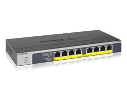 NETGEAR GS108PP Unmanaged Gigabit Ethernet (10/100/1000) Power over Ethernet (PoE) Black
