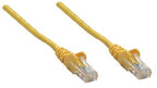 Intellinet Network Patch Cable, Cat6, 0.25m, Yellow, CCA, U/UTP, PVC, RJ45, Gold Plated Contacts, Snagless, Booted, Lifetime Warranty