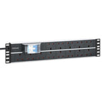 Intellinet 19" 2U PDU 15-way UK, With 2P air breaker, Rackmount, Power Distribution Unit, UK 3-pin outlets, 3m power cord, output