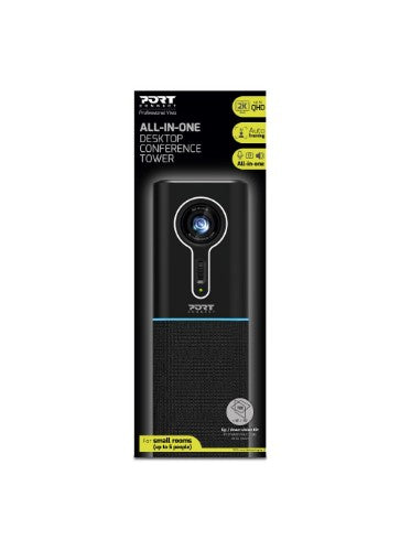 Port Designs 902004 video conferencing camera 3.68 MP Black 2560 x 1440 pixels 60 fps CMOS 25.4 / 3 mm (1 / 3")