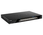 D-Link 28-Port Gigabit Stackable POE+ Smart Managed Switch with 2 x 10GBase-T & 2 x 10G SFP+