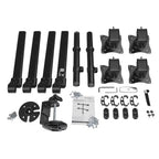 StarTech.com Desk Mount Quad Monitor Arm - Ergonomic VESA 4 Monitor Mount 2x2 up to 27" (17.6lb/8kg) - Articulating & Height Adjustable Pole Mount - Tilt/Swivel/Rotate LCD/LED Screen - Desk Clamp/Grommet