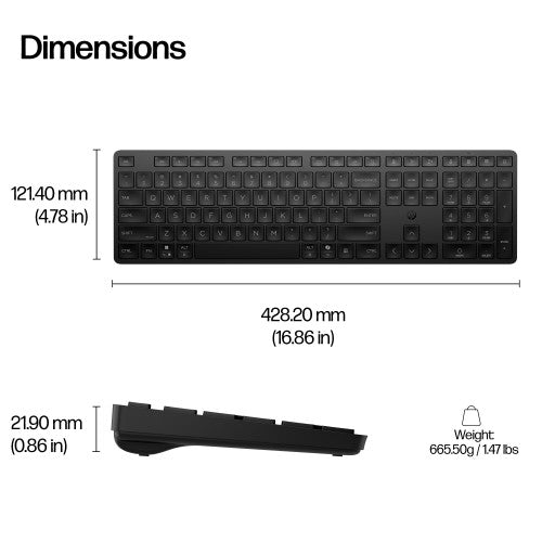 HP 495K Multi-Device Dual-Mode Keyboard