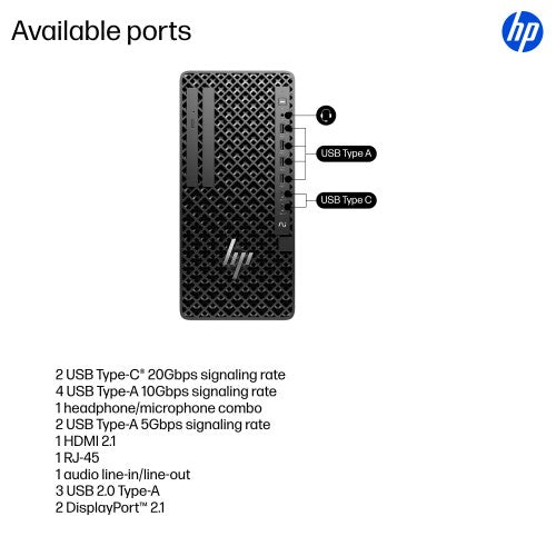 HP Z1 Tower G1i Intel Core Ultra 9 285 32 GB DDR5-SDRAM 1 TB SSD NVIDIA GeForce RTX 5060 Ti Windows 11 Pro Workstation AI Workstation, AI PC Black