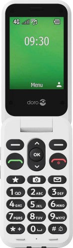 Doro Leva E30 7.11 cm (2.8") 142.7 g Black, White Feature phone