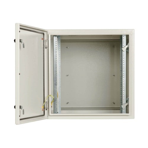 Tripp Lite SRN4G12US SmartRack Industrial Enclosure with Lock - NEMA 4, Wall Mount, Metal Construction, Hinged Back, 28 in. Depth, 12U, Gray
