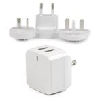 StarTech.com Dual-Port USB Wall Charger - International Travel - 17W/3.4A - White