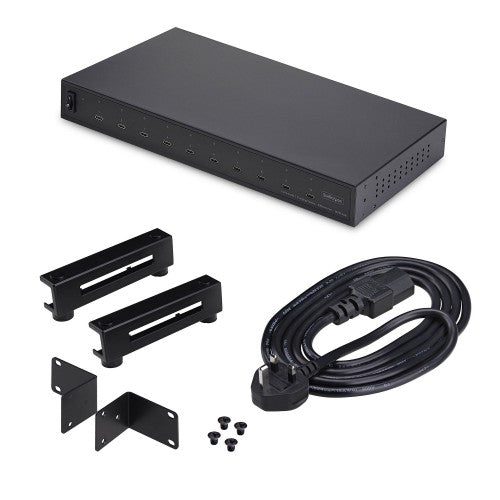 StarTech.com 10-Port USB-C Charging Hub, 60W Per Port, 350W Total Power, Multiport Charger Block / Station, TAA Compliant