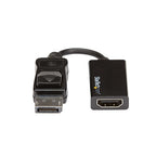 StarTech.com DisplayPort to HDMI Adapter - 4K 60Hz Active DP 1.4 to HDMI 2.0 Video Converter - DP to HDMI Monitor/TV/Display Cable Adapter Dongle - Latching DP Connector