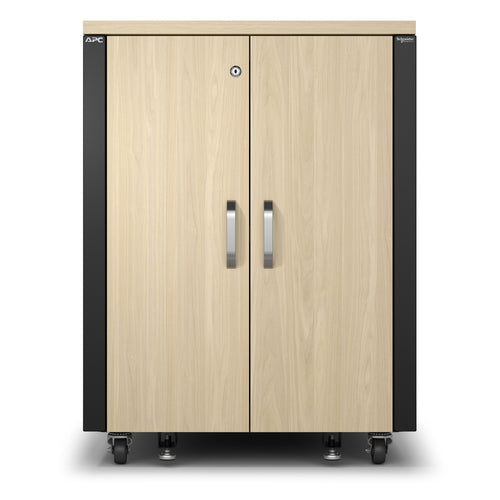 APC NetShelter Soundproof, 17U, Server Rack Enclosure, 230V, Maple