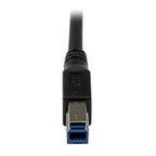 StarTech.com 1m Black SuperSpeed USB 3.0 (5Gbps) Cable - Right Angle A to B - M/M