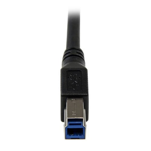 StarTech.com 1m Black SuperSpeed USB 3.0 (5Gbps) Cable - Right Angle A to B - M/M