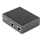 StarTech.com Industrial Gigabit Ethernet PoE Injector - 30W 802.3at PoE+ Midspan 48V-56VDC DIN Rail Power Over Ethernet Injector Adapter - -40C to +75C Cameras/Sensors/WiFi Access - TAA