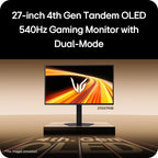 LG UltraGear GX7 WOLED 27-inch 4th Gen. QHD Gaming Monitorㅣ27GX790B with Dual-Mode(720Hz@HD, 540Hz@QHD), 0.02ms(GtG), DP2.1, VESA DisplayHDR™ True Black 500