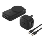 Belkin WIZ036MYBK mobile device charger Headphones, Smartphone Black USB Wireless charging Fast charging Indoor