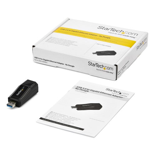 StarTech.com USB 3.0 to Gigabit Ethernet NIC Network Adapter – 10/100/1000 Mbps