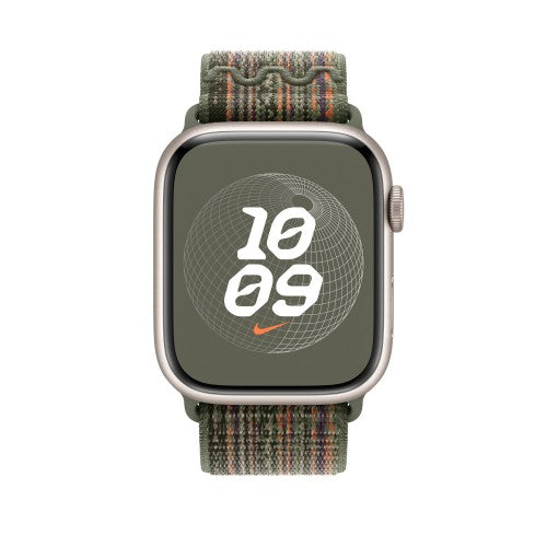 Apple 45mm Sequoia/Orange Nike Sport Loop