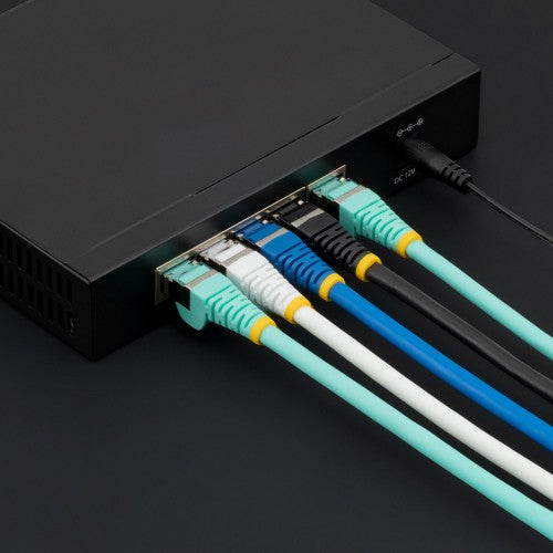 StarTech.com 7.5m CAT6a Ethernet Cable - Black - Low Smoke Zero Halogen (LSZH) - 10GbE 500MHz 100W PoE++ Snagless RJ-45 w/Strain Reliefs S/FTP Network Patch Cord