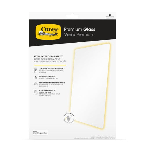 OtterBox Premium Glass Antimicrobial Series for Apple iPad (A16/10th gen), clear