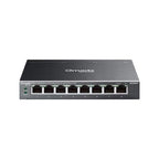 TP-Link Omada ES208GP network switch Managed L2 Gigabit Ethernet (10/100/1000) Power over Ethernet (PoE) DIN rail Black