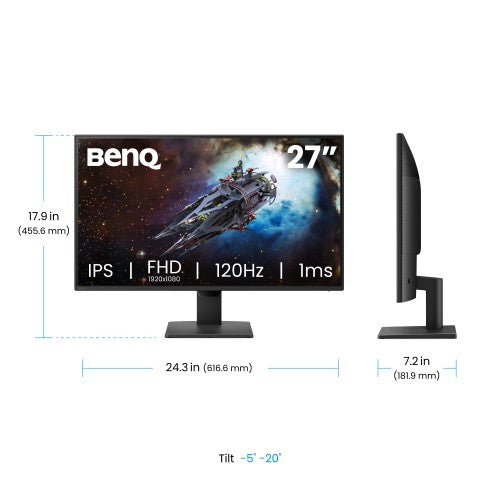 BenQ GW2790P 27" IPS 1920x1080 120Hz 1ms Eye-Care Widescreen Gaming Monitor